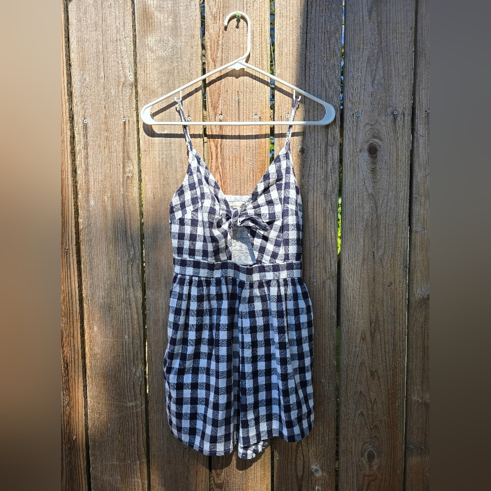 American Eagle Gingham Romper
